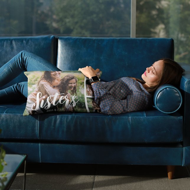 Sisters Customised Photo Collage Decorative Cushion (Creator Uploaded)