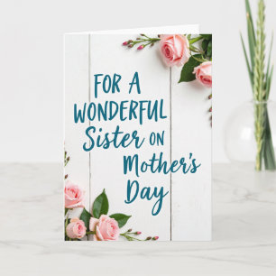 Sisters Day Wood Plank Card