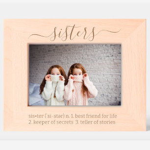 Sisters Dictionary Definition Fun Etched Frames