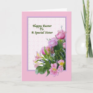 Sister's Easter Card with Spring Flowers