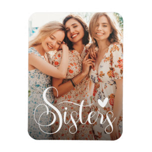 Sisters Elegant Photo  Magnet
