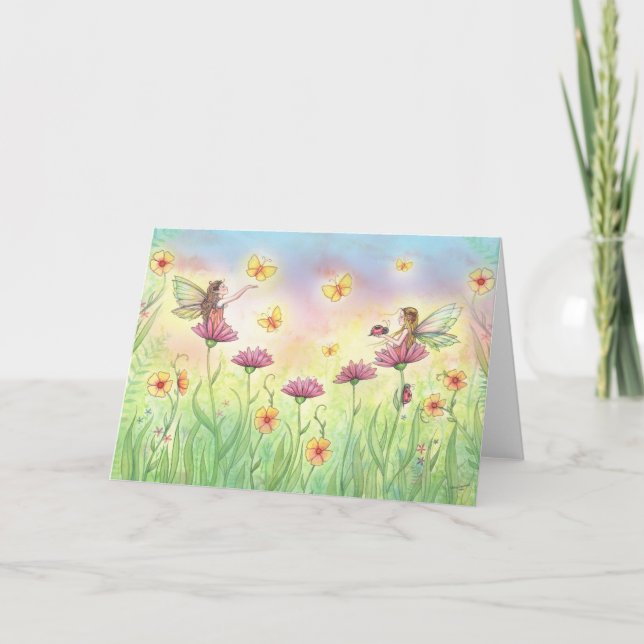 Sisters Fairy Greeting Card (Front)