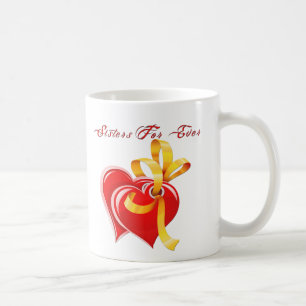 Sisters For Ever Hearts Coffee Mug
