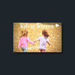 Sisters Forever Photo Template Wrapped Canvas Art<br><div class="desc">Upload your own photo to create that one-of-a-kind piece! Perfect gift for that special sister in your life. This design was created though digital art. It may be personalised in the area provided by changing the photo and/or text. Or it can be customised by choosing the click to customise further...</div>