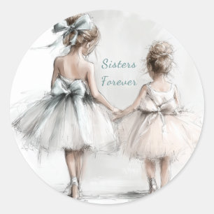 Sisters Forever Stickers – Pastel Big & Lil Sis 
