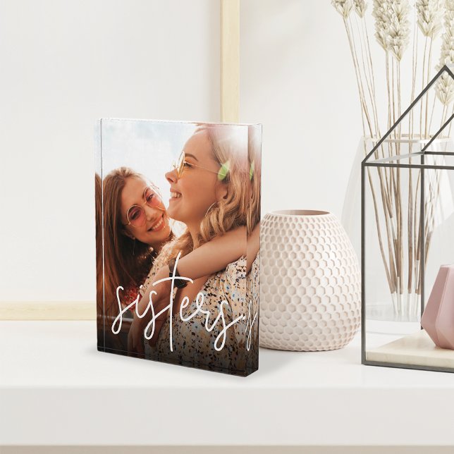 Sisters Handwritten Script Overlay Photo Block (Creator Uploaded)
