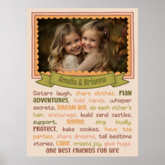 Sisters Heart touching & sentimental Photo Print