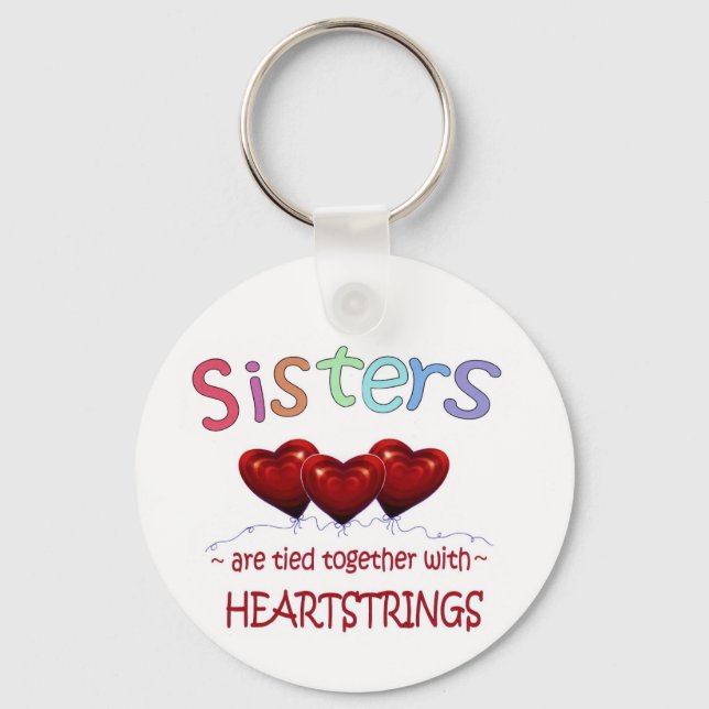 Sisters Heartstrings Keychain (Front)