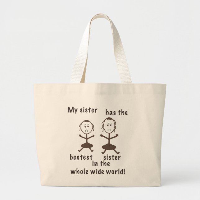 Sisters Humourous Tote Bag (Front)