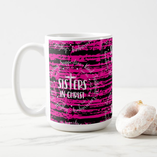 sisters in christ coffee mug (With Donut)