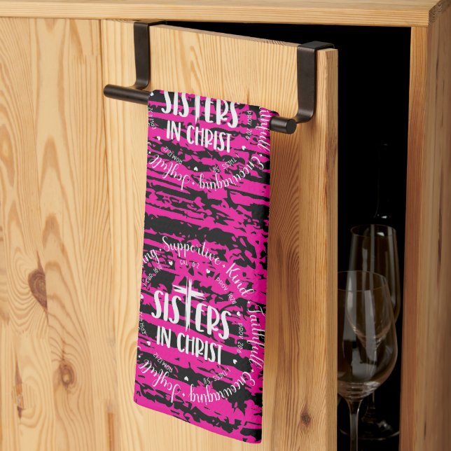 sisters in christ tea towel (Thirds Fold)