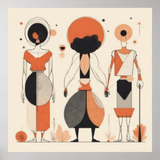 Sisters in Geometric Rhythm — Geometric Rhythm Poster