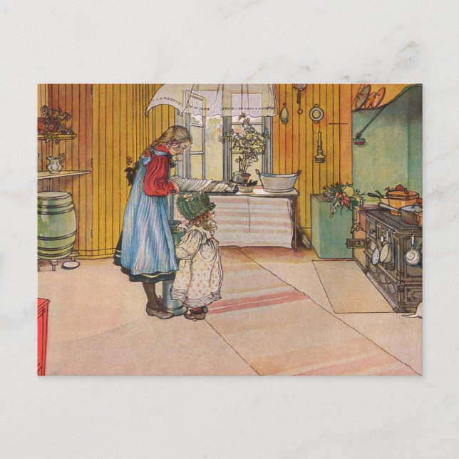 Sisters - Koket av Carl Larsson Postcard (Front)