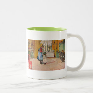 Sisters - Koket av Carl Larsson Two-Tone Coffee Mug