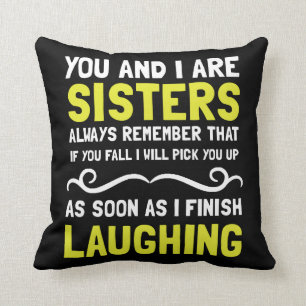 Sisters Laughing Cushion