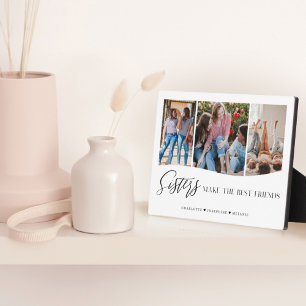 Sisters Make The Best Friends 3 Photo Keepsake Plaque