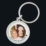 Sisters Make the Best Friends Photo Key Ring<br><div class="desc">Elegant photo keychain with sisters quote "Sisters make the best friends"</div>