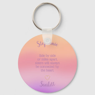 Sisters Miles Apart Key Ring