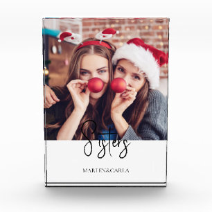 Sisters Modern Christmas  Photo Block