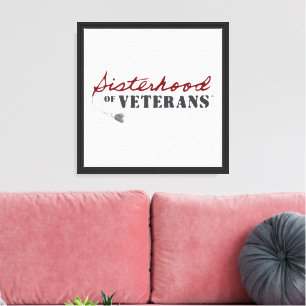 Sisters of Veterans Military Pride Design Canvas Print