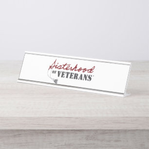 Sisters of Veterans Military Pride Design Desk Name Plate
