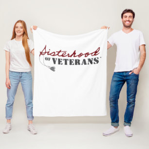 Sisters of Veterans Military Pride Design Fleece Blanket