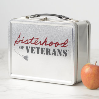 Sisters of Veterans Military Pride Design Metal Lunch Box
