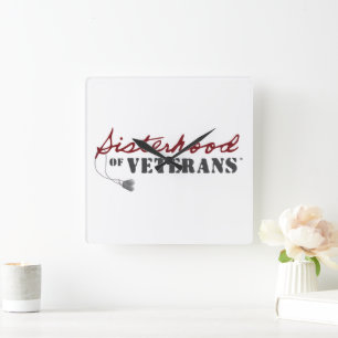 Sisters of Veterans Military Pride Design Square Wall Clock