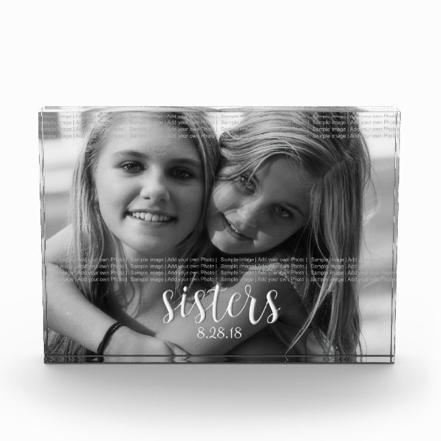 Sisters Personalise It Photo Block (Front)