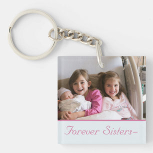 Sisters Photo Acrylic Keychain