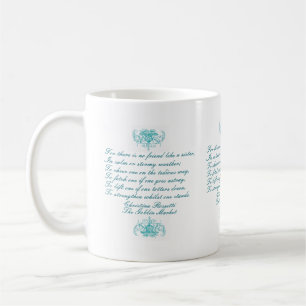 Sisters Poem by Christina Rossetti Turquoise Ink Coffee Mug