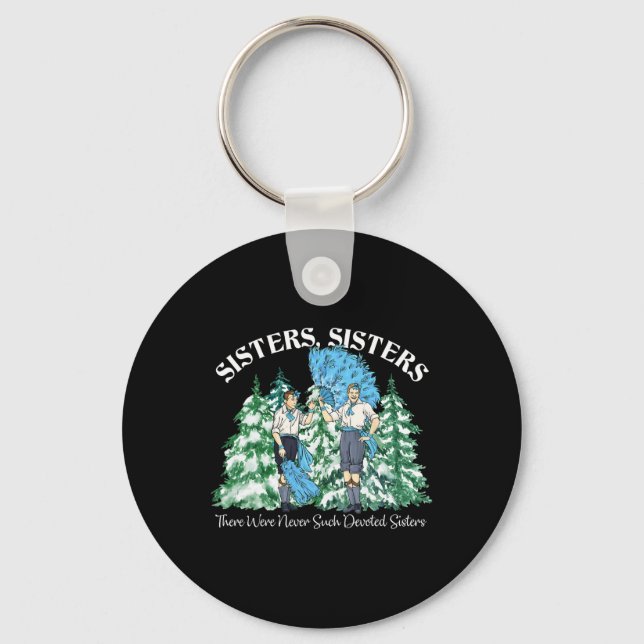 Sisters Pyjamas Holiday White Christmas Movie 1954 Key Ring (Front)