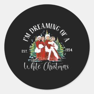 Sisters Pyjamas Holiday Xmas Snow White Christmas Classic Round Sticker