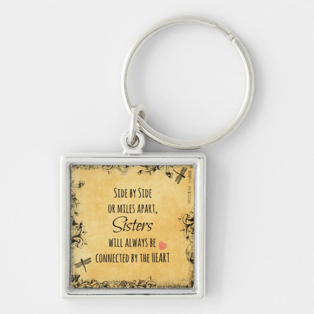 Sisters Quote Key Ring (Front)
