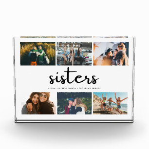 Sisters Quote Photo Collage Block
