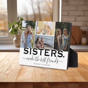 SISTERS Quote & Photo Collage Gift Display  Plaque