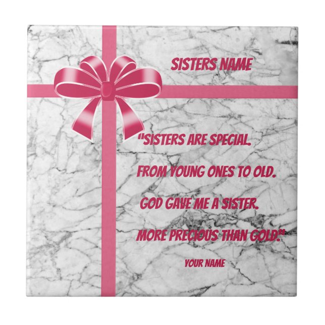 SISTERS QUOTE  TRIVET (Front)