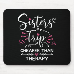 Sisters Road Trip 2022 Weekend Family Vacation Gir Mouse Mat