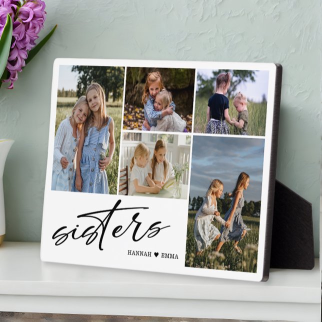 Sisters Script | Photo Collage Sisters Plaque (Creator Uploaded)