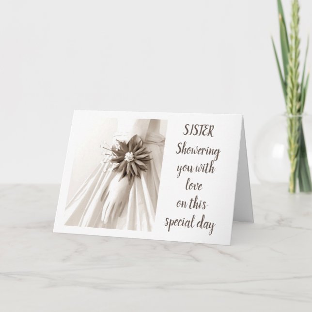 "SISTER'S SHOWER" CONGRATULATIONS INVITATION (Front)