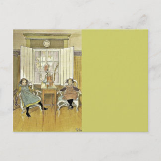 Sisters Sitting in Chairs Postcard