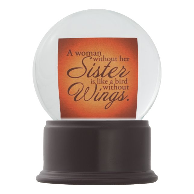 sisters snow globe (Front)