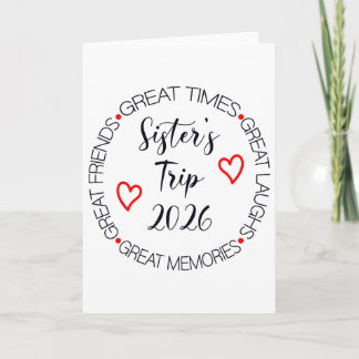Sisters Trip 2026 Womens Weekend Cruise Vacation M Card