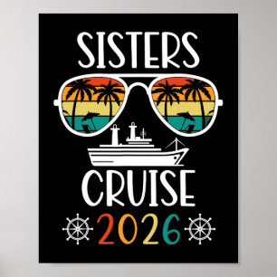 Sisters Trip 2026 Womens Weekend Cruise Vacation M Poster