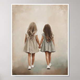 Sisters Wall Art Room Decore Home Decore Poster