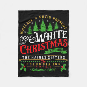 Sisters White Christmas Movie 1954 Pajamas Holiday Fleece Blanket