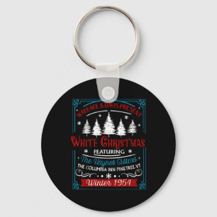 Sisters White Christmas Movie 1954 Pajamas Holiday Key Ring