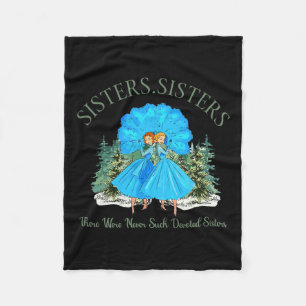 Sisters White Christmas Movie 1954 Pyjamas Holiday Fleece Blanket