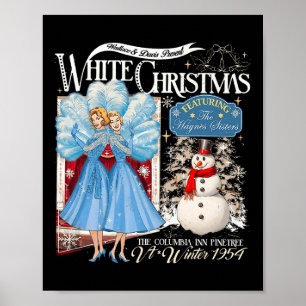 Sisters White Christmas Movie 1954 Pyjamas Holiday Poster