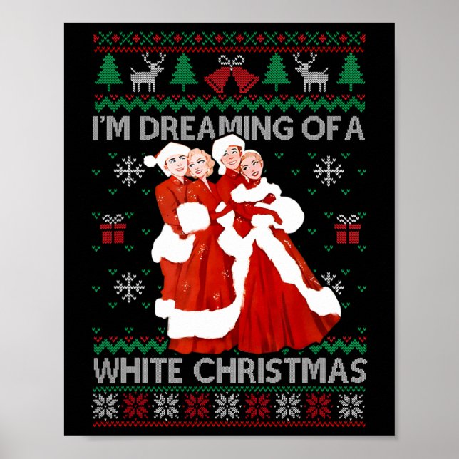Sisters White Christmas Movie 1954 Xmas Pyjamas Ho Poster (Front)